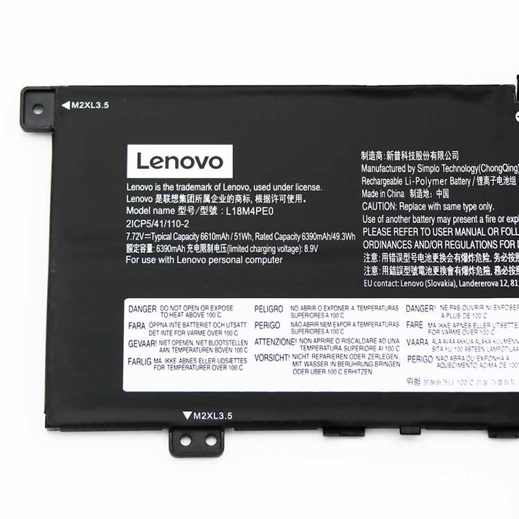 LENOVO L18M4PE0
																 Laptop Accu's