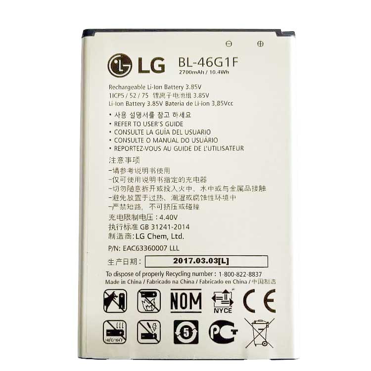 LG BL-46G1F携帯電話のバッテリー